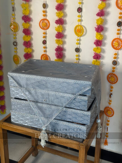 Grey Luxury Bridal Trousseau Tray